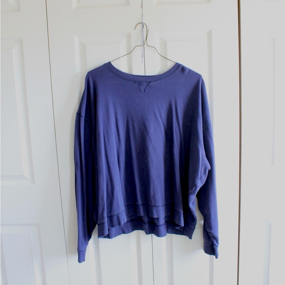 Vintage Orvis Cotton Navy Blue Crewneck Pullover Men's Sweater